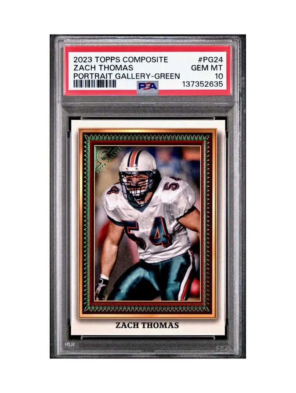 Zach Thomas 2023 Topps #PG-24 119/250 Gallery Green Parallel PSA 10 Gem Mint